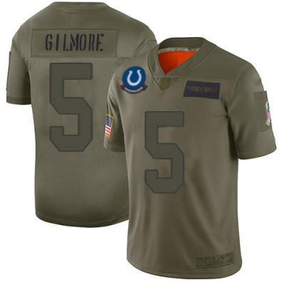 Nike Indianapolis Colts #5 Stephon Gilmore Camo Men's Stitched NFL Limited 2019 Salute To Service Jersey Men's